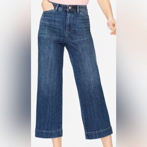 WIDE LEG CROP JEANS - FLEET WASH